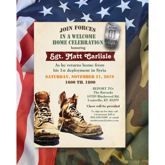 Military Welcome Home Celebration Invitation (Creator Uploaded)
