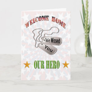 Military Welcome Home Miss You Card