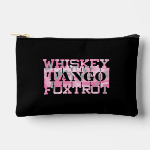 Military Whiskey Tango Foxtrot Pink Camo Accessory Pouch