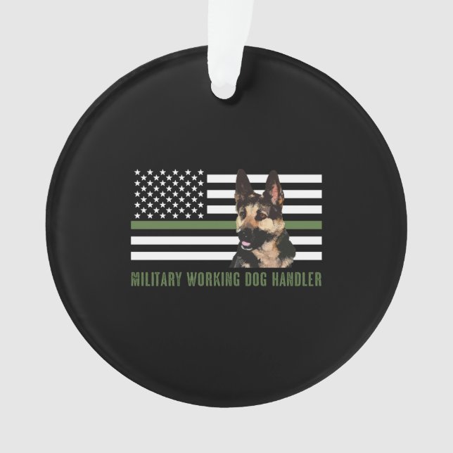 Military Working Dog Handler Ornament (Front)