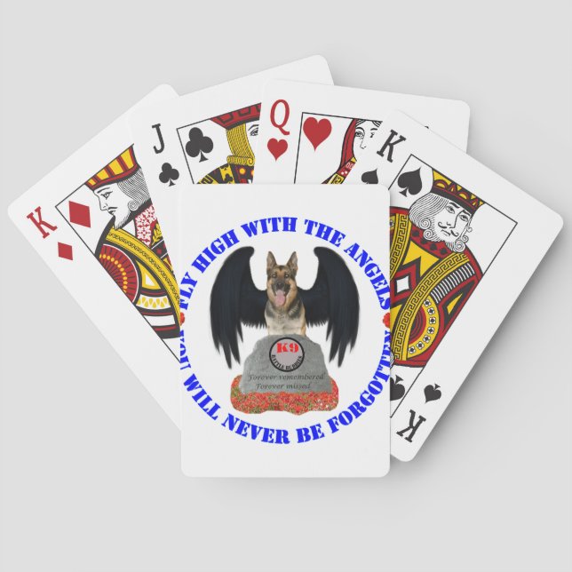 Military Working Dogs M.W.D. Playing Cards (Back)