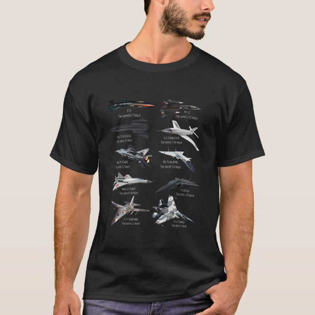 Military'S Fastest Jet Fighters Aircraft Plane Of  T-Shirt (Front)
