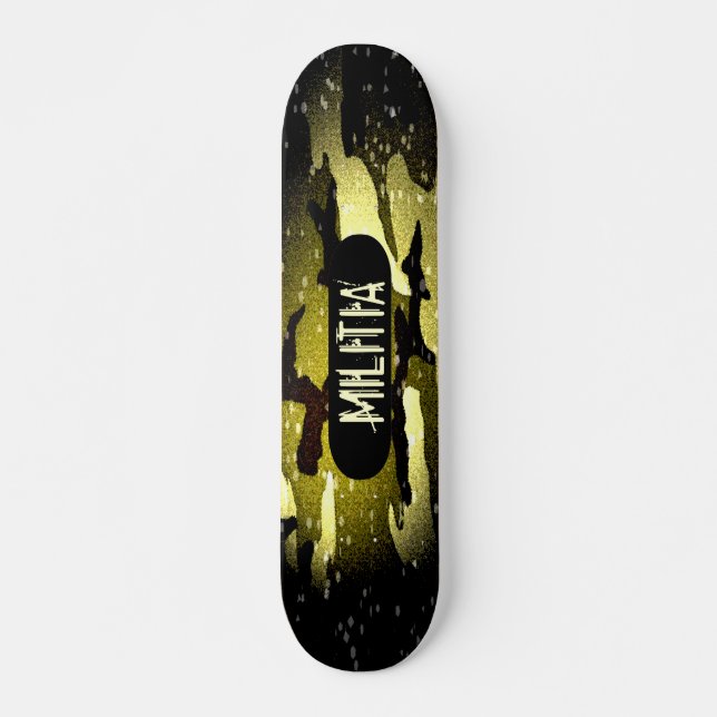 Militia Cammo skateboard (Front)