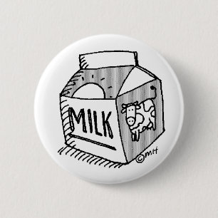 milk 6 cm round badge