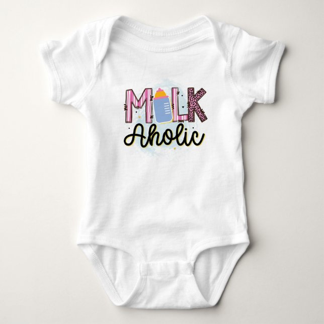 MILK aholic Baby Bodysuit (Front)