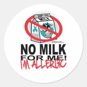 Milk Allergy Classic Round Sticker