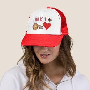Milk and Chocolate Chip Cookies Bakery Foodie Trucker Hat