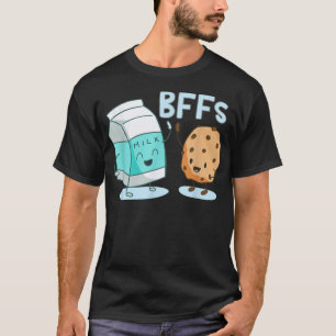 Milk and Chocolate Chip Cookies BFFs Best Friends T-Shirt