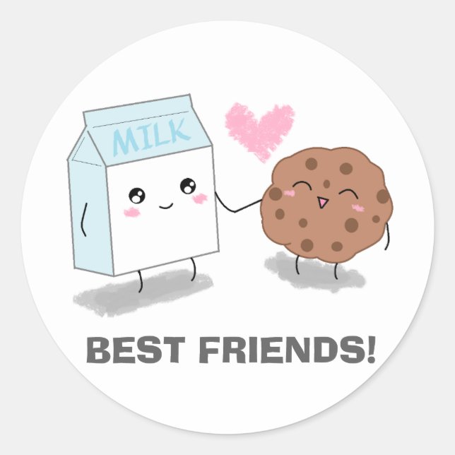 Milk and Cookie Best Friends Stickers (Front)
