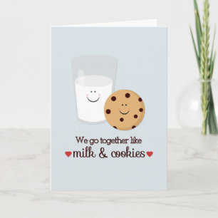 Milk and Cookie Valentine's Day Greeting Card