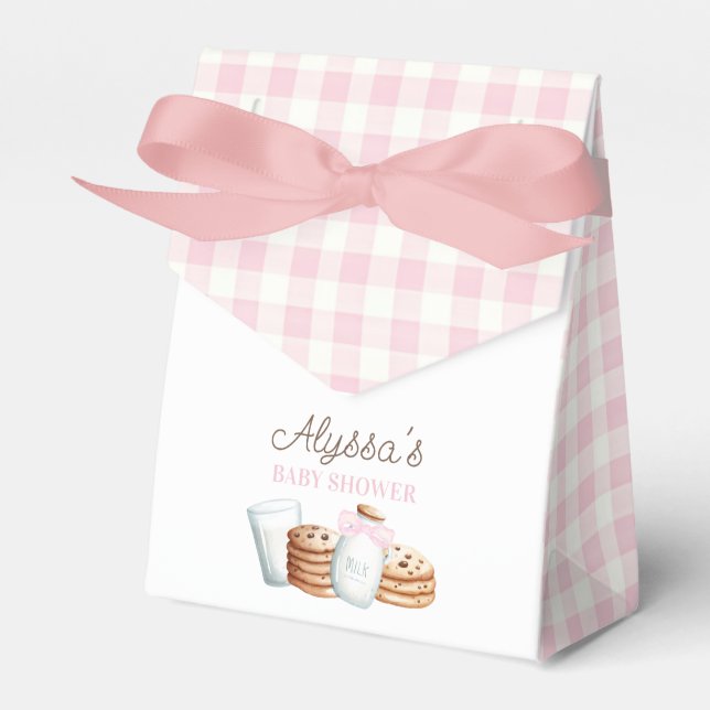 Milk and Cookies Baby Shower Favour Box (Front Side)