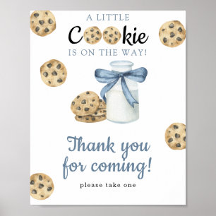Milk and cookies baby shower - Thank you  Poster