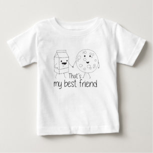 Milk and Cookies Best Friends BFF Friendship Art Baby T-Shirt