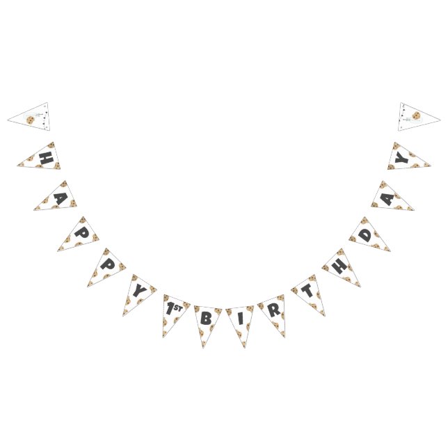 Milk and Cookies Birthday Bunting Banner Decor (All)