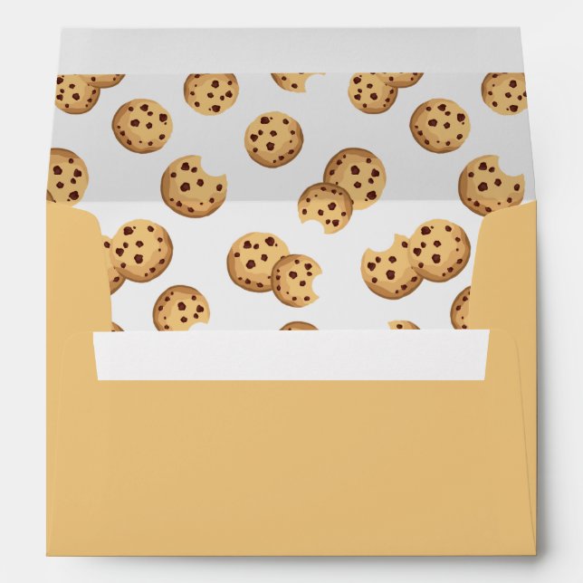 Milk and Cookies Birthday Party Envelope | Chocola (Back (Bottom))