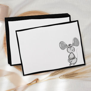 Milk and Cookies Black and White Birthday Party  Envelope
