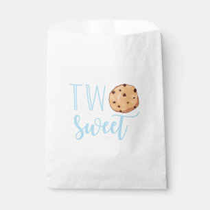 Milk and Cookies blue 2nd Birthday two sweet Favour Bags
