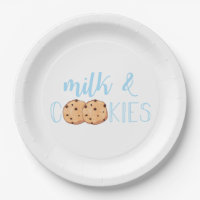 Milk and Cookies blue Birthday Party