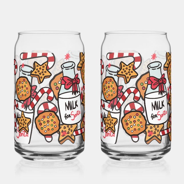 Milk and Cookies  Can Glass (Front)