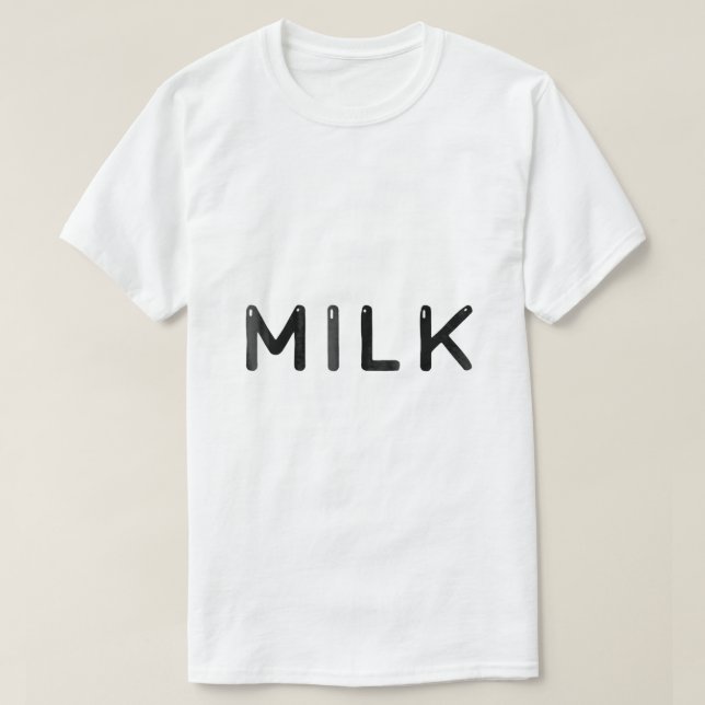 Milk and Cookies Couples Halloween Costume Matchin T-Shirt (Design Front)