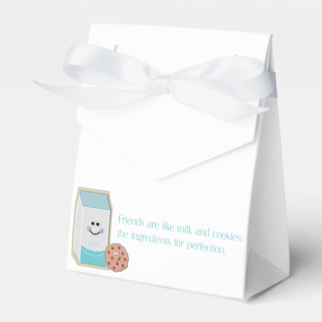 Milk and Cookies Favour Box (Front Side)