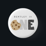 Milk and Cookies First Birthday Button<br><div class="desc">Milk and Cookies First Birthday Button</div>