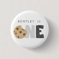 Milk and Cookies First Birthday Button
