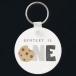 Milk and Cookies First Birthday Keychain<br><div class="desc">Milk and Cookies First Birthday keychain</div>