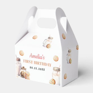 Milk and Cookies First Birthday Party Favour Box