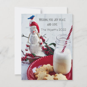 Milk and Cookies For Santa Holiday Card