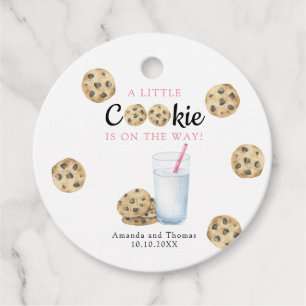 Milk and Cookies Girl Baby shower Favour Tags