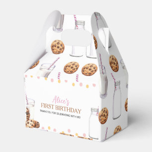 Milk And Cookies Girl Birthday Party Favour Box