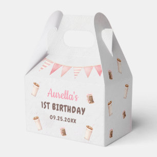 Milk and Cookies Girl First Birthday Party Favour Box
