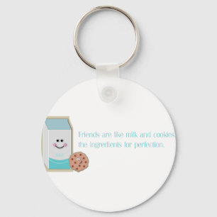 Milk and Cookies Key Ring