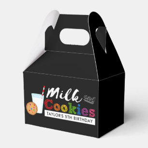 Milk and Cookies Rainbow Birthday Party Favour Box