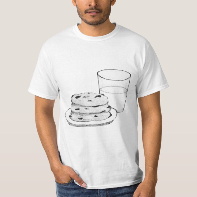 Milk and Cookies Sketch T-Shirt (Front)
