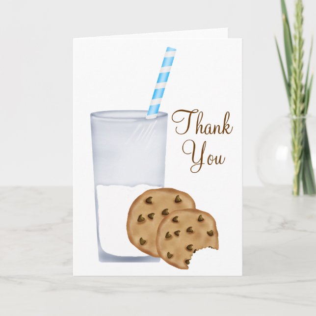 milk and cookies thank you card (Front)