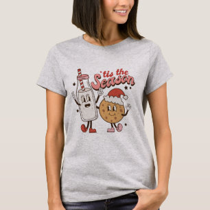 Milk and Cookies Tis the Season Holiday T-Shirt