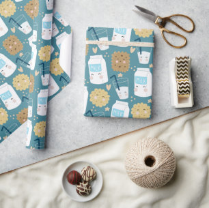 Milk and Cookies Wrapping Paper