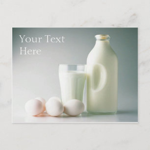 Milk and Eggs Postcard
