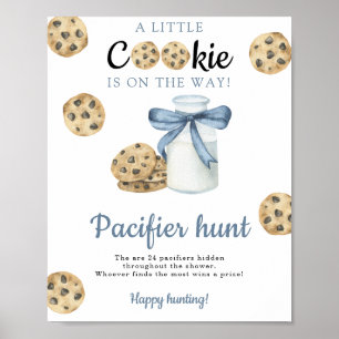 Milk Baby shower Pacifier hunt game Poster