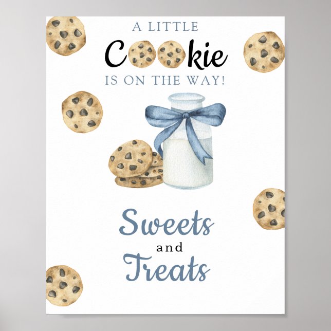 Milk Baby shower Sweets and treats Poster (Front)