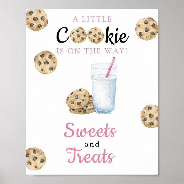 Milk Baby shower Sweets and treats Poster (Front)