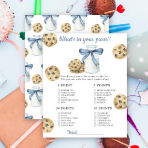 Milk baby shower What's in your purse game