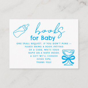 Milk Bottle and Champagne Books For Baby Request Enclosure Card