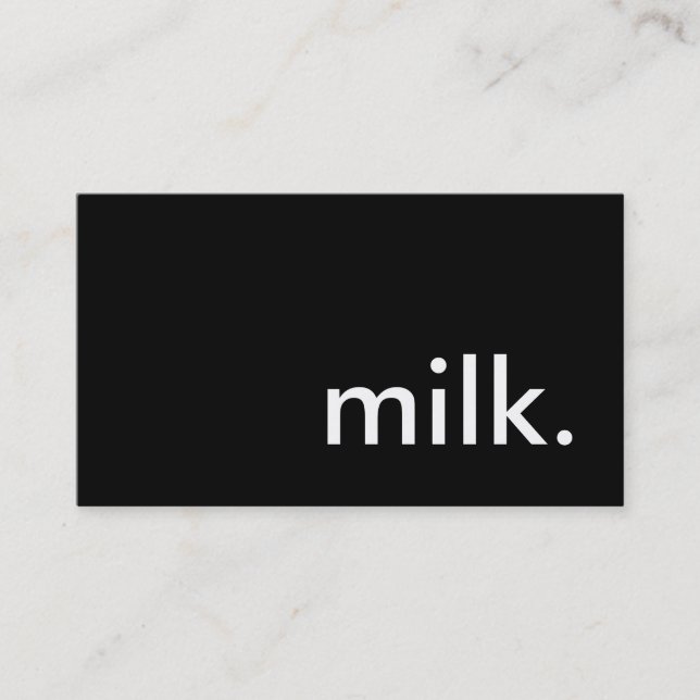milk. business card (Front)
