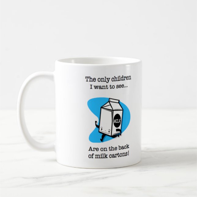 Milk Carton Children Coffee Mug (Left)