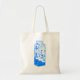 Milk Carton Kanji Japanese Tote Bag