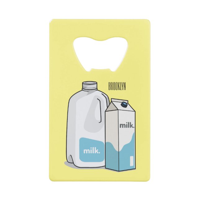 Milk cartoon illustration (Front)