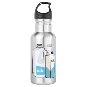 Milk cartoon illustration 532 ml water bottle